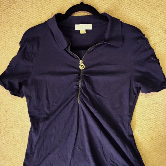 Michael Kors navy front zip top - Picture 1 of 2